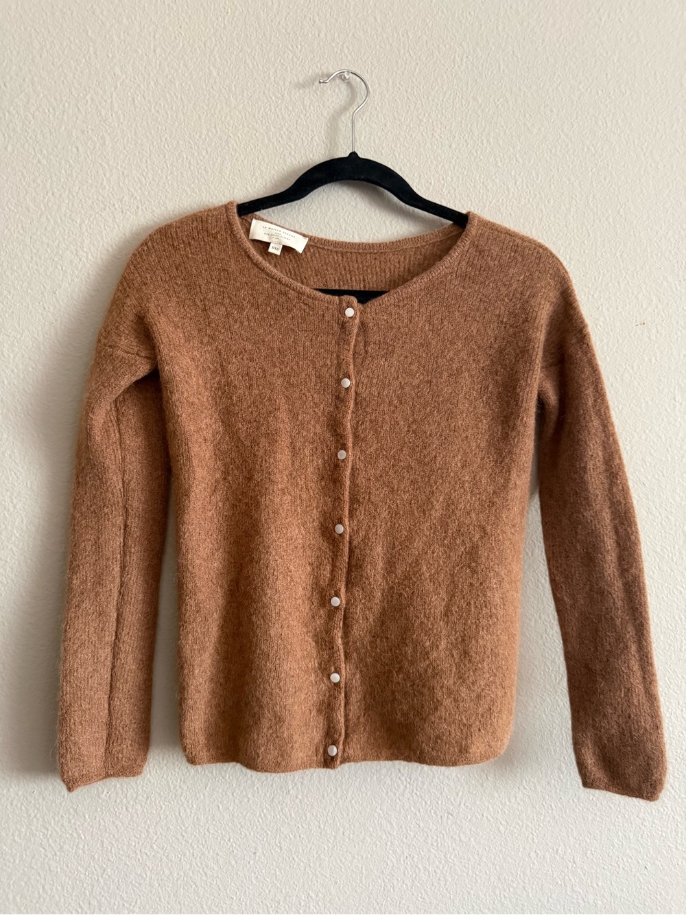 SEZANE Gaspard Cardigan in Camel Brown Size XXS - Picture 4 of 8